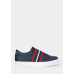 Polo Ralph Lauren Navy/Red Leather Slip On Sneaker 